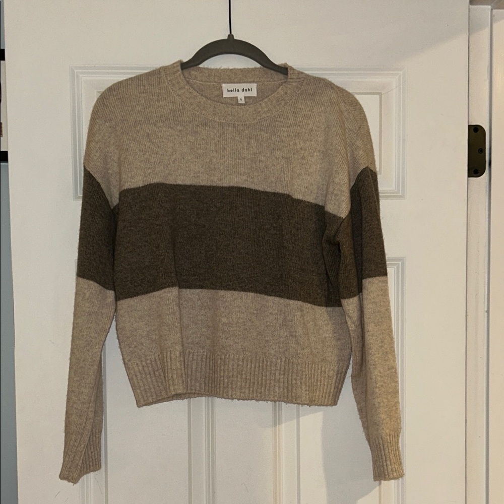 Bella Dahl Two-Tone Crew Neck Sweater